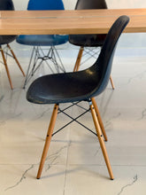 Load image into Gallery viewer, Eames Fiber Chair, Dark Blue Maple (set of 3)