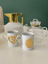 Load image into Gallery viewer, Alexander Girard / Gold Love Mug / Gold Sun Mug