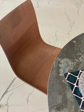 Load image into Gallery viewer, P/Wood Chair Dark Veneer / Chrome (set of 2)