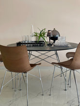 Load image into Gallery viewer, P/Wood Chair Dark Veneer / Chrome (set of 2)