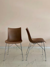 Load image into Gallery viewer, P/Wood Chair Dark Veneer / Chrome (set of 2)