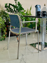 Load image into Gallery viewer, Audrey Armchair Blue / Polished Aluminium ( set of 2 )