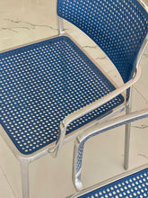 Load image into Gallery viewer, Audrey Armchair Blue / Polished Aluminium ( set of 2 )