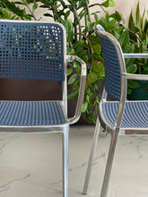 Load image into Gallery viewer, Audrey Armchair Blue / Polished Aluminium ( set of 2 )