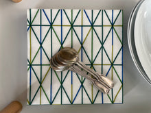 Load image into Gallery viewer, Gird Paper Napkins Green. (set of 2)