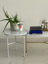 Load image into Gallery viewer, Pod Coffee Table Small Carrara / White