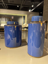 Load image into Gallery viewer, Blue Jars (set of 2)
