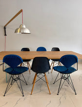 Load image into Gallery viewer, Eames Fiber Chair, Dark Blue Maple (set of 3)
