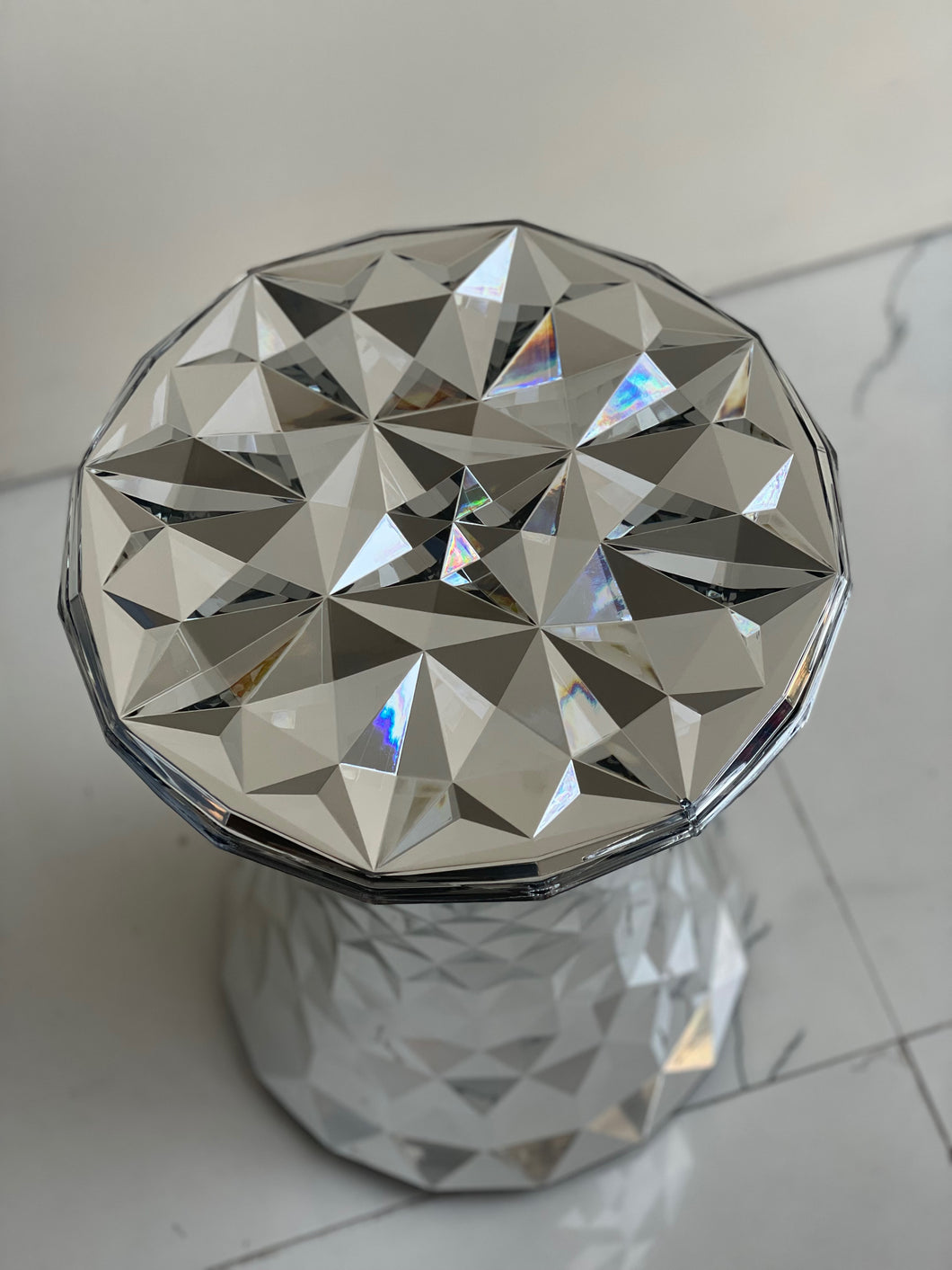 Stone Silver Stool