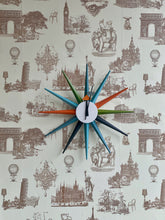 Load image into Gallery viewer, Sunburst Clock Multicolor
