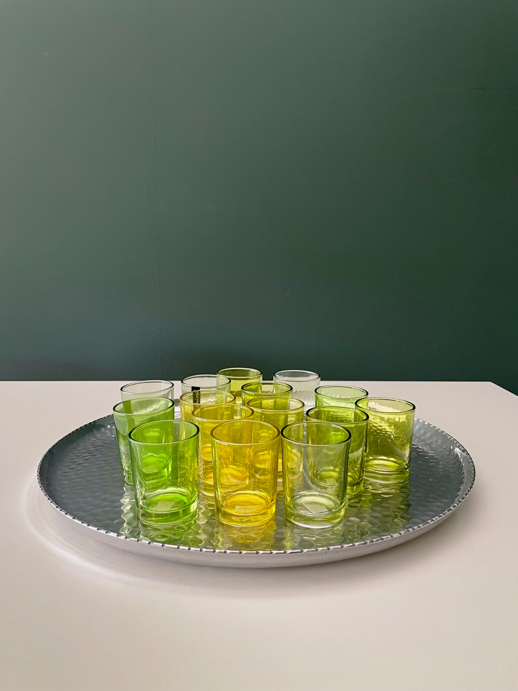 Green Tea light Holder (set of 4)