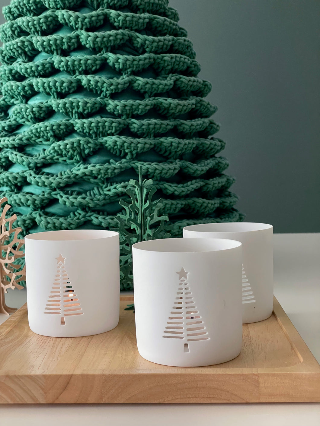 Christmas Tree Tea Light (set of 3)