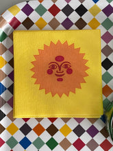 Load image into Gallery viewer, La Fonda Sun, Paper Napkin yellow orange. (set of 2)
