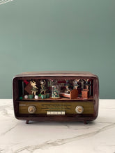 Load image into Gallery viewer, Vintage Radio with Christmas Decoration
