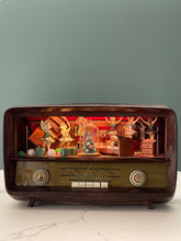 Load image into Gallery viewer, Vintage Radio with Christmas Decoration
