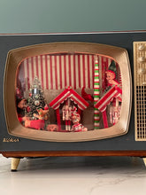 Load image into Gallery viewer, Vintage TV with Christmas Decoration Small

