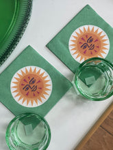 Load image into Gallery viewer, La Fonda Sun, Paper Napkin green orange (set of 2)
