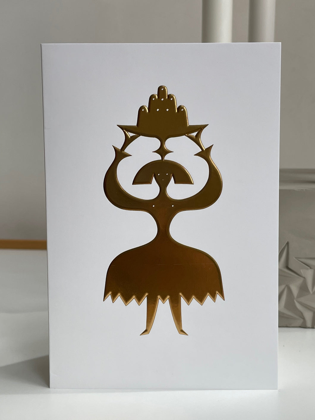 Woman with Cake Greeting Cards (set of 2)